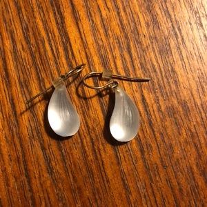 White Alexis Bittar drop earrings